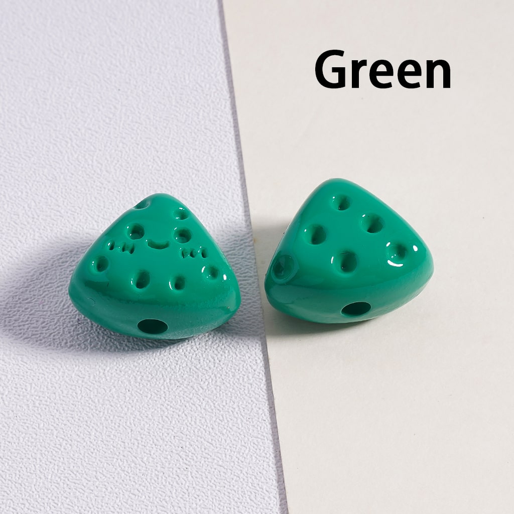 Mini Fan-Smile Cheese Face in Solid Color, Acrylic Beads 12*15MM (Single Color is available for 300pcs(whole bag) Only)