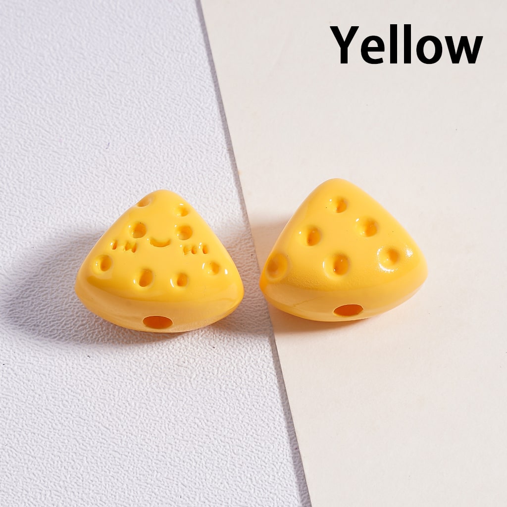 Mini Fan-Smile Cheese Face in Solid Color, Acrylic Beads 12*15MM (Single Color is available for 300pcs(whole bag) Only)