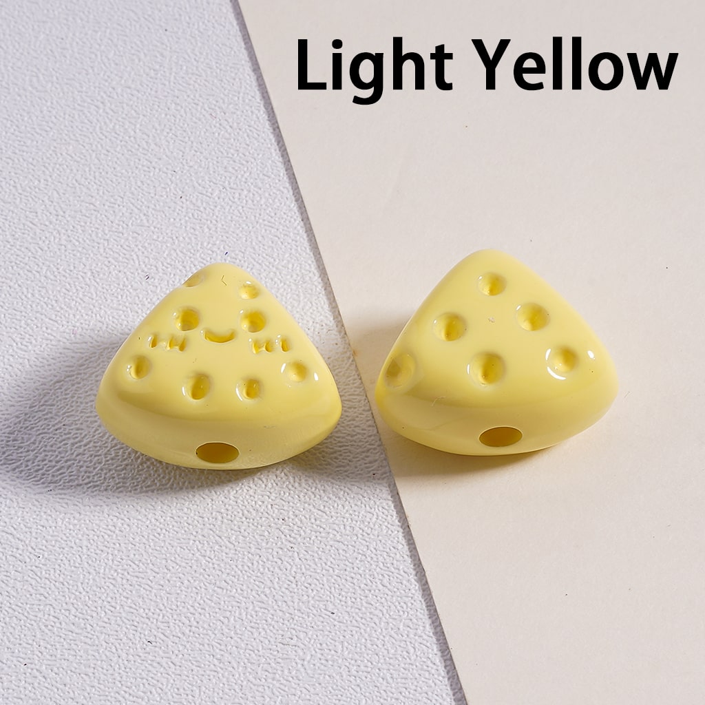 Mini Fan-Smile Cheese Face in Solid Color, Acrylic Beads 12*15MM (Single Color is available for 300pcs(whole bag) Only)