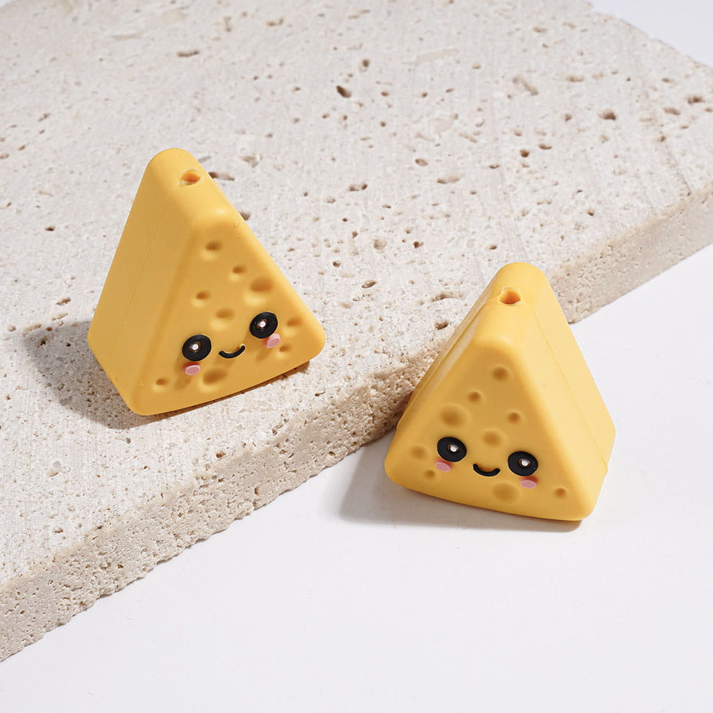 3D Cute Dessert Food Silicone Focal Beads, Croissant, Chocolate & Candy