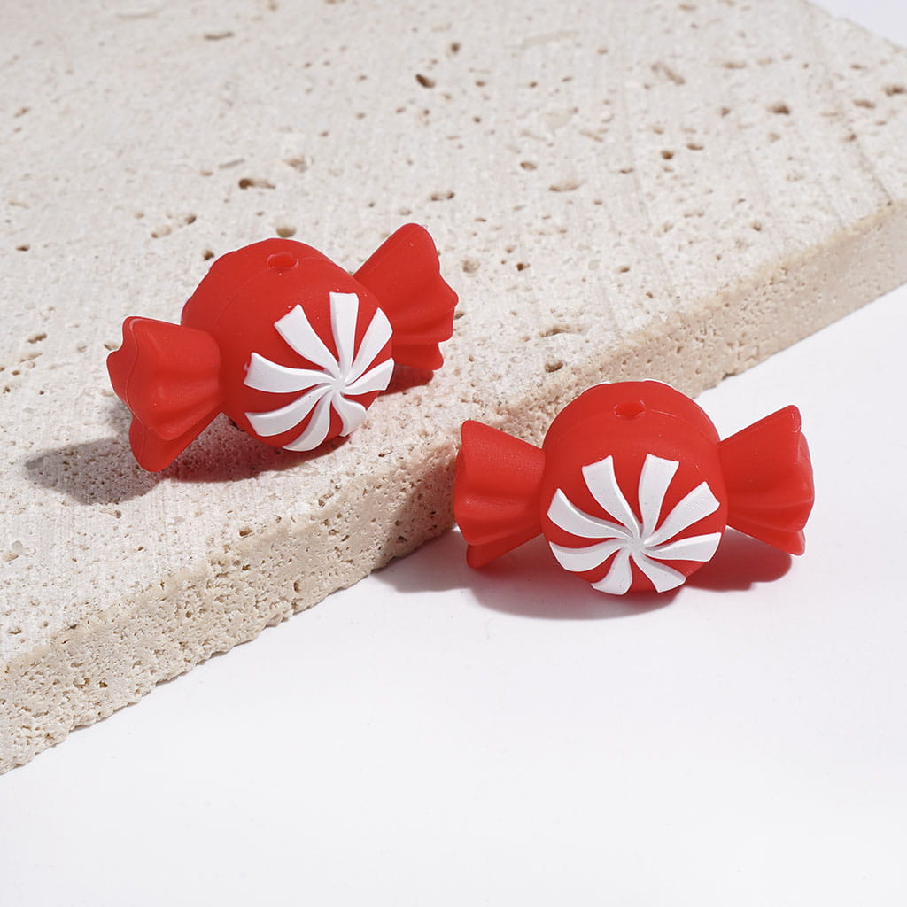3D Cute Dessert Food Silicone Focal Beads, Croissant, Chocolate & Candy