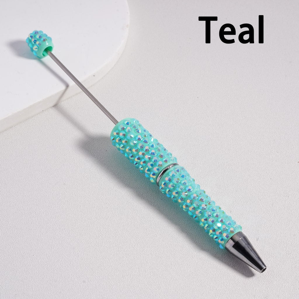 Rainbow Sparkle Glitter Glam Multi-Color Rhinestone Beadable Pen Random Mix