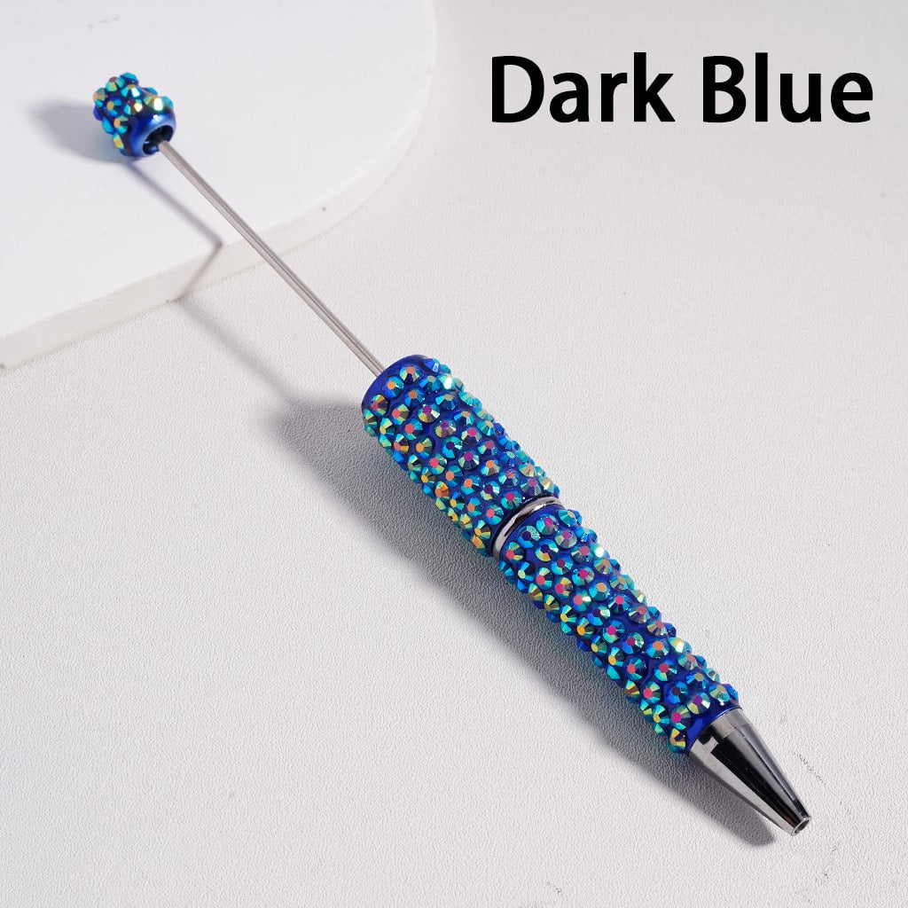 Rainbow Sparkle Glitter Glam Multi-Color Rhinestone Beadable Pen Random Mix