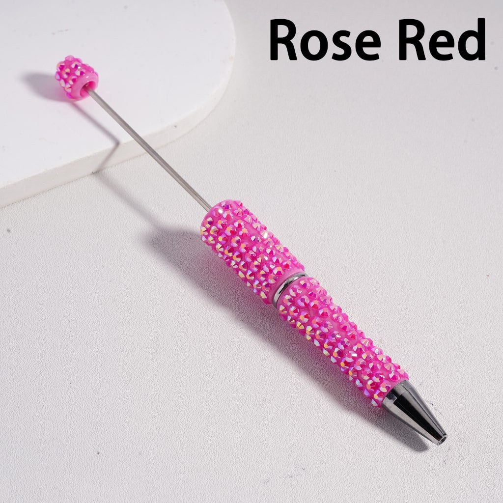 Rainbow Sparkle Glitter Glam Multi-Color Rhinestone Beadable Pen Random Mix