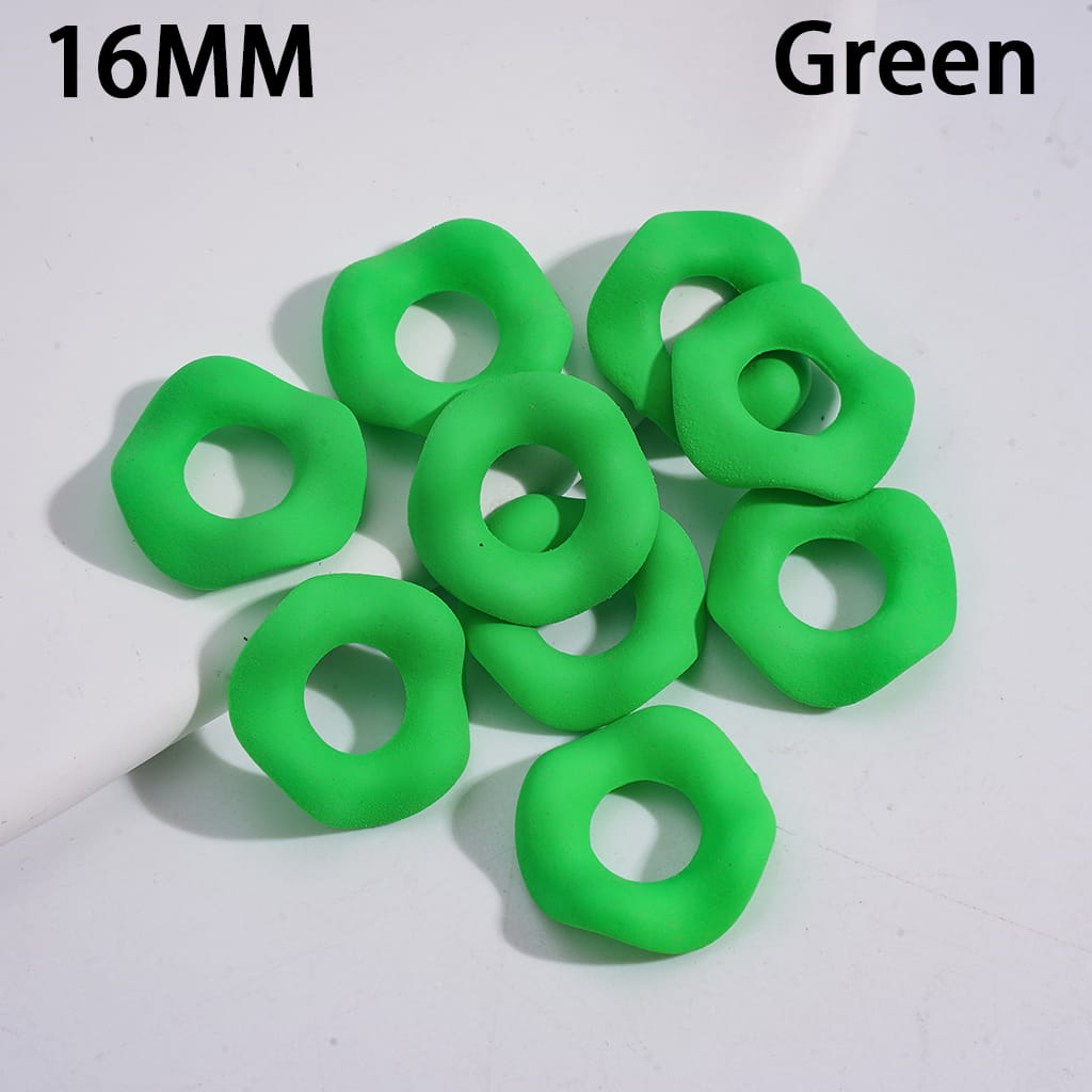 Matte Rubber Painted Wavy Shape Fluorescent Colors Acrylic Spacer Beads 16MM Random Mix