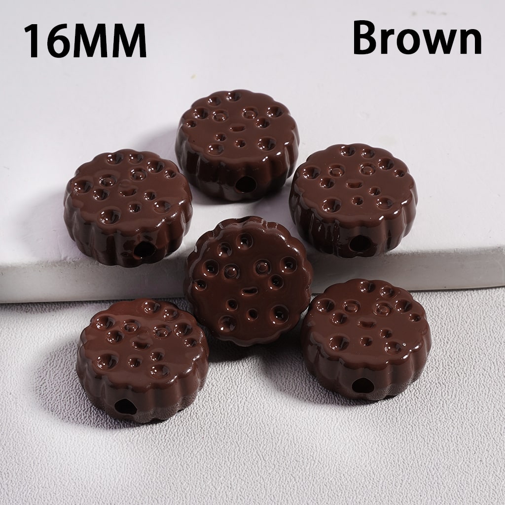 Smile Face Flat Round Cheese Cookie Solid Color Acrylic Beads 16MM (Single Color is available for 300pcs(Whole Bag) Only)