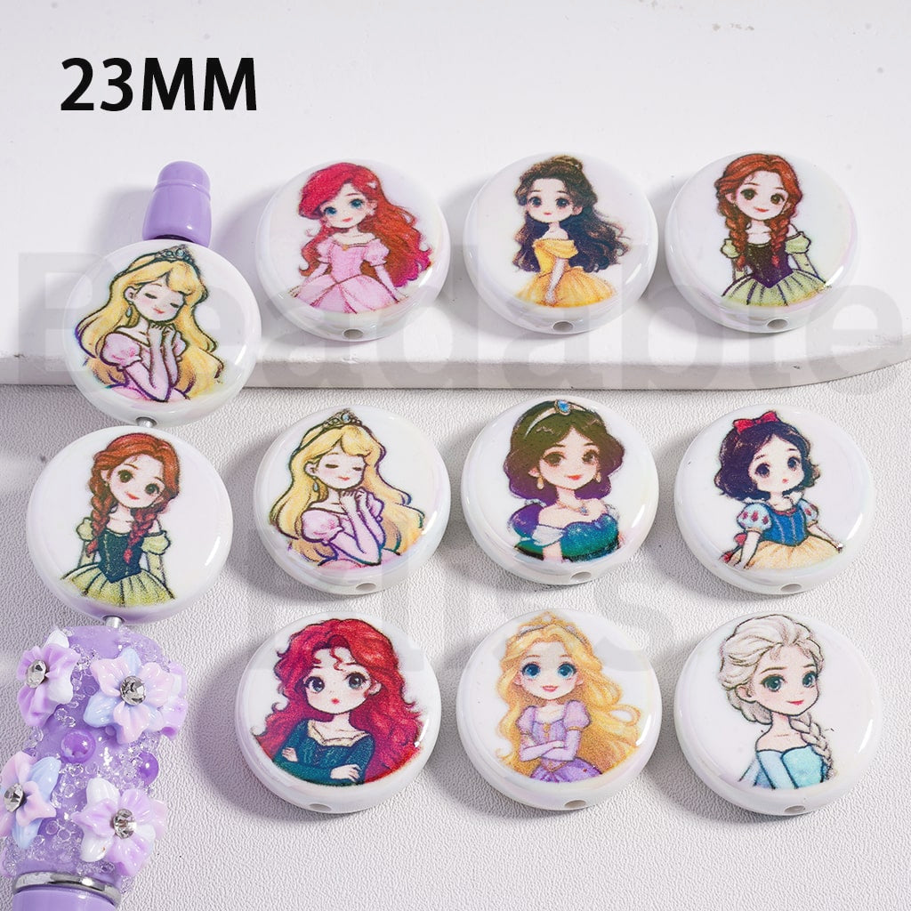 Set of cartoon character buttons on a white background

