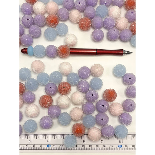 Solid Colors Sugar Beads 18mm