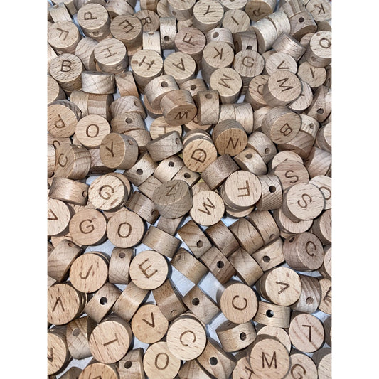 Wooden Letters Beads