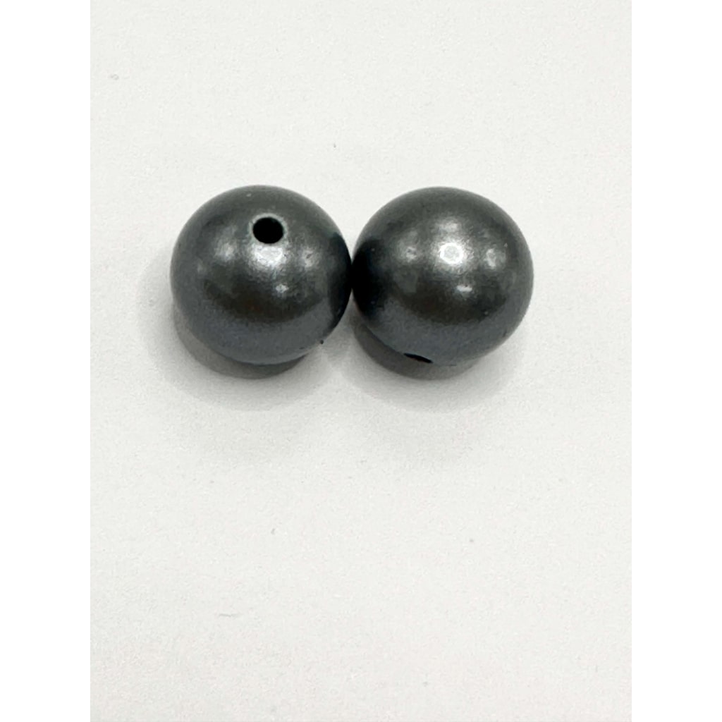 Solid Colored Metallic Finish Opal Silicone Beads 15mm