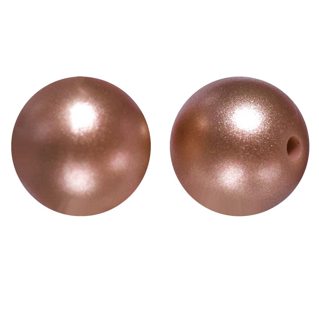 Solid Colored Metallic Finish Opal Silicone Beads 15mm