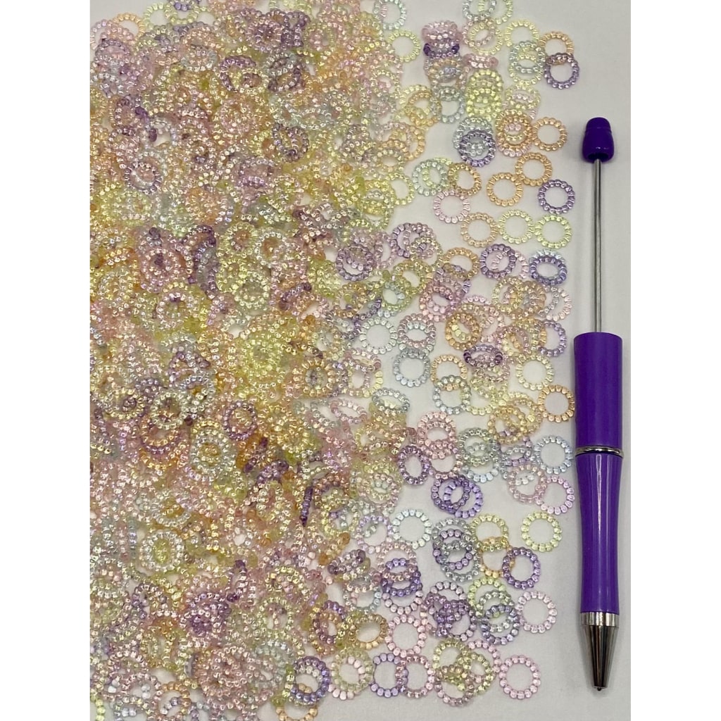 Colorful Semi Transparent Acrylic Pearl Spacers, 10mm
