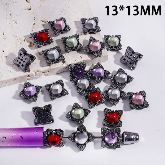 Shiny Rhinestones Decorative Jewelry Accessories in Assorted Styles Fancy Alloy Beads Random Mix