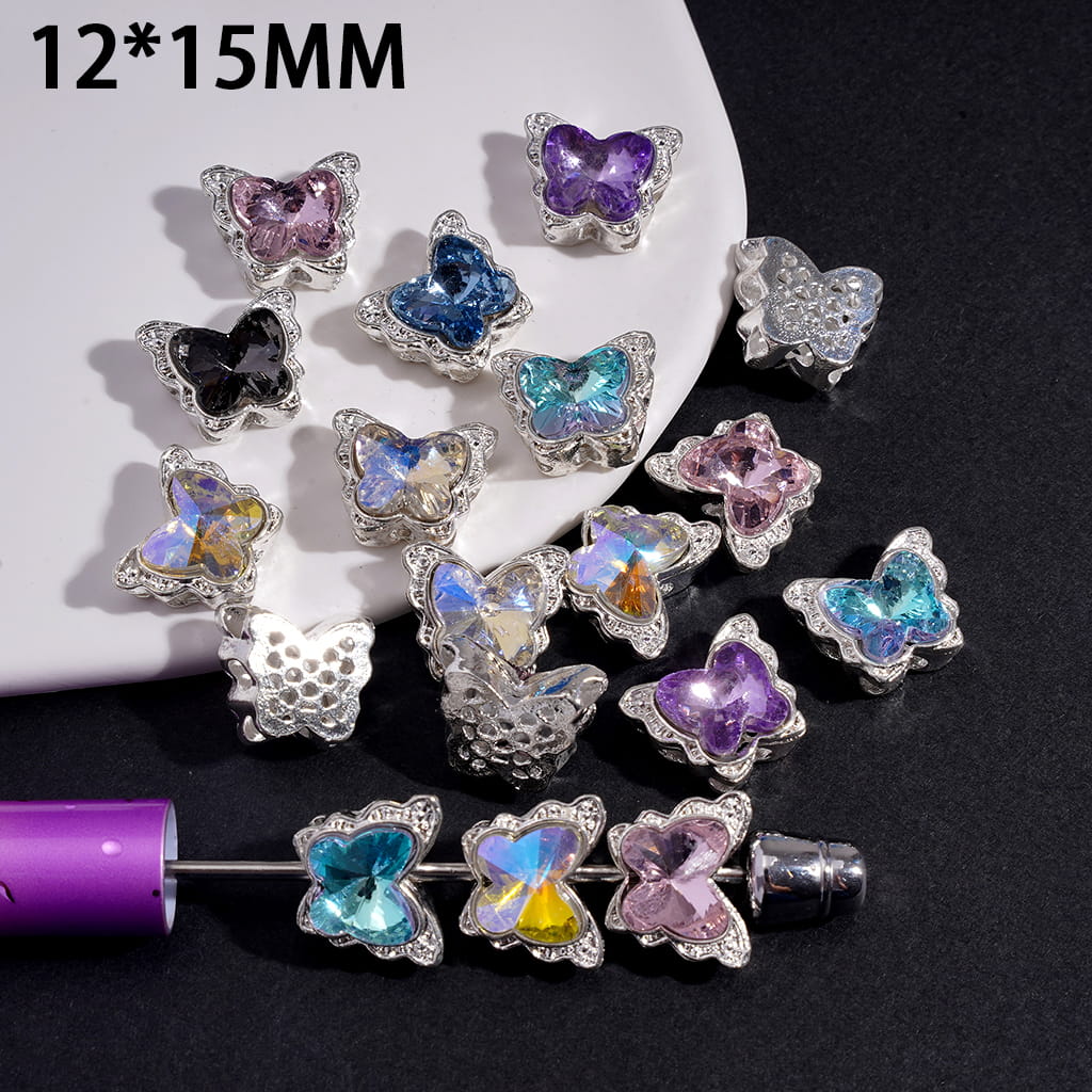 Shiny Rhinestones Decorative Jewelry Accessories in Assorted Styles Fancy Alloy Beads Random Mix