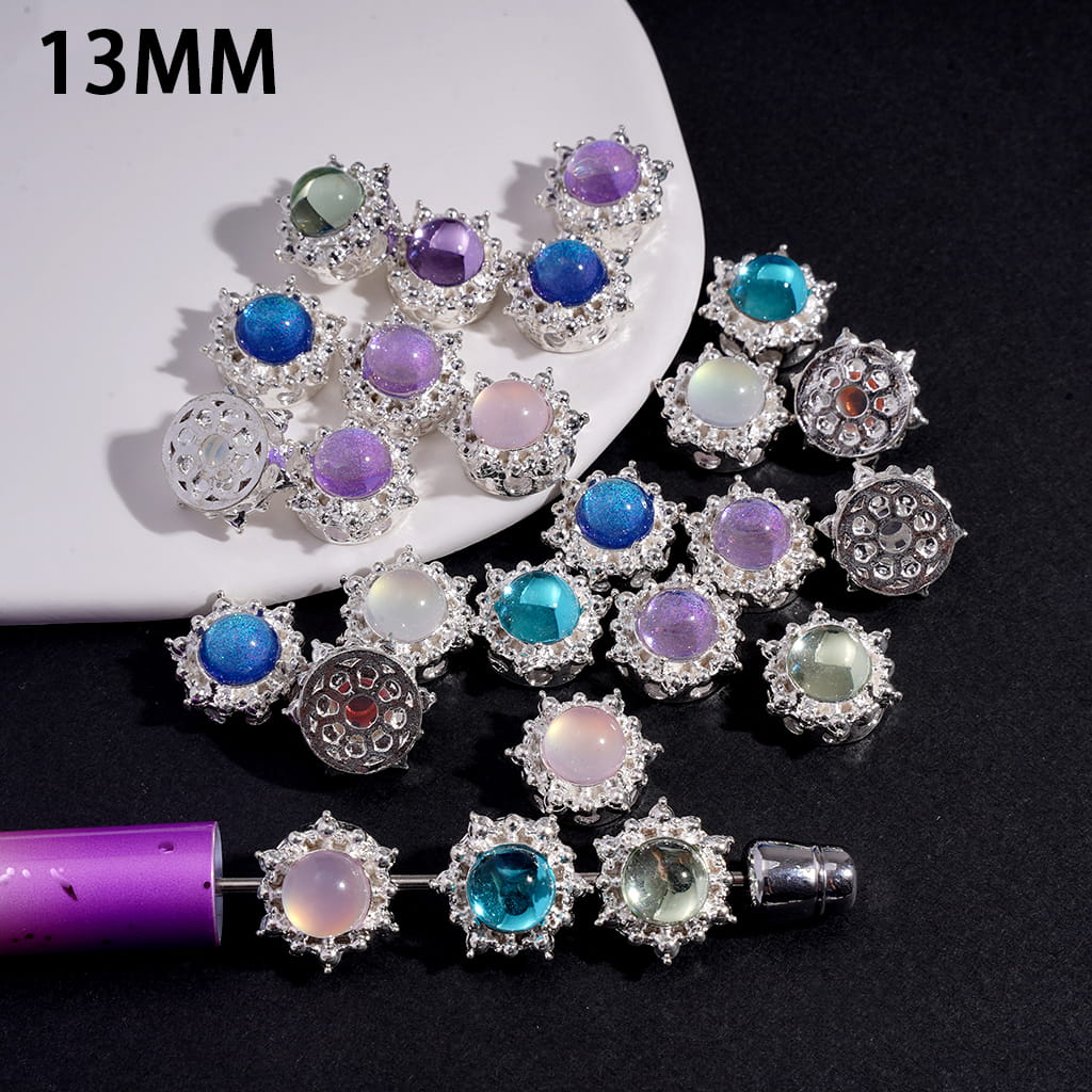 Shiny Rhinestones Decorative Jewelry Accessories in Assorted Styles Fancy Alloy Beads Random Mix