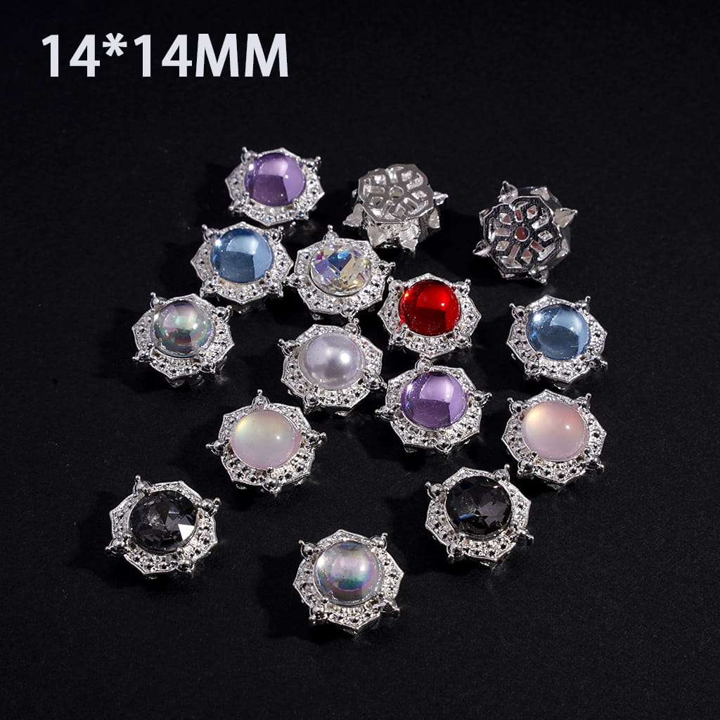 Shiny Rhinestones Decorative Jewelry Accessories in Assorted Styles Fancy Alloy Beads Random Mix