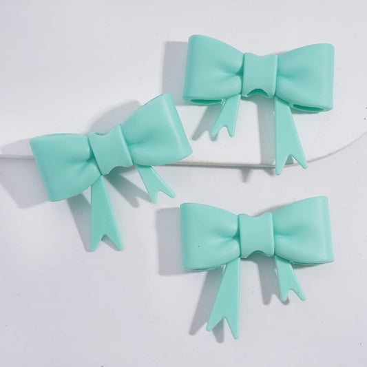 Cute Bow Design Mint Green Bowtie Silicone Straw Topper for Tumblers