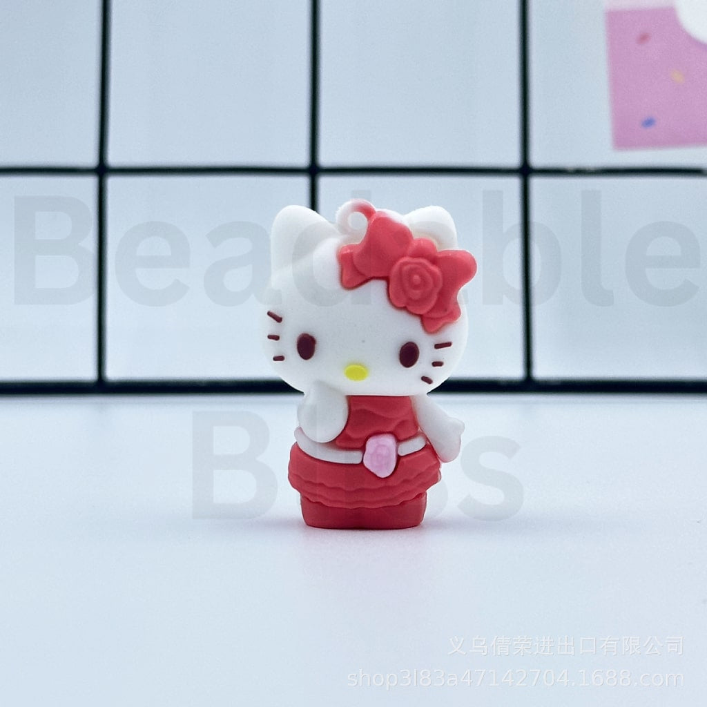 Large 3D PVC Keychain Pendants Cute Sanri HK, Kurom, Melod, Cinnamorol 32-55MM