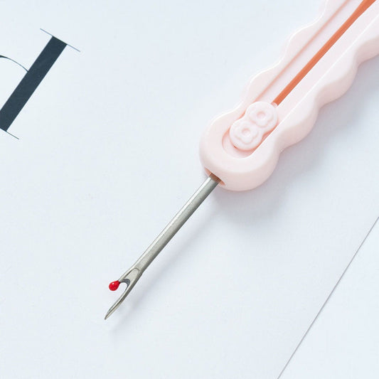 Cute Flower Top DIY Beadable Retractable Seam Ripper, Portable Sewing Stitch Thread Remover & Thread Cutter Tool, 16.4×1.8CM, Multi-Color