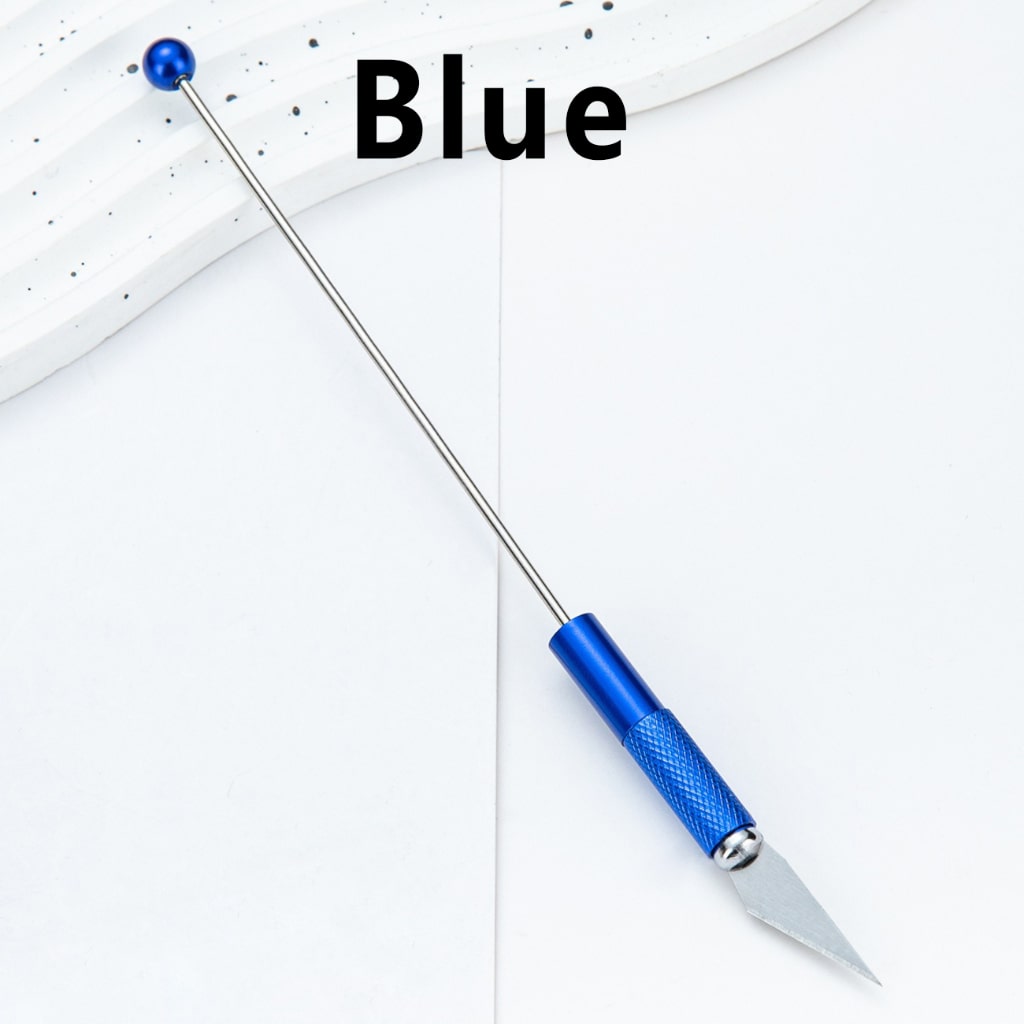 DIY Beadable Metal Engraving Knife in Solid Color, Multi-Functional Design, 179MM Long