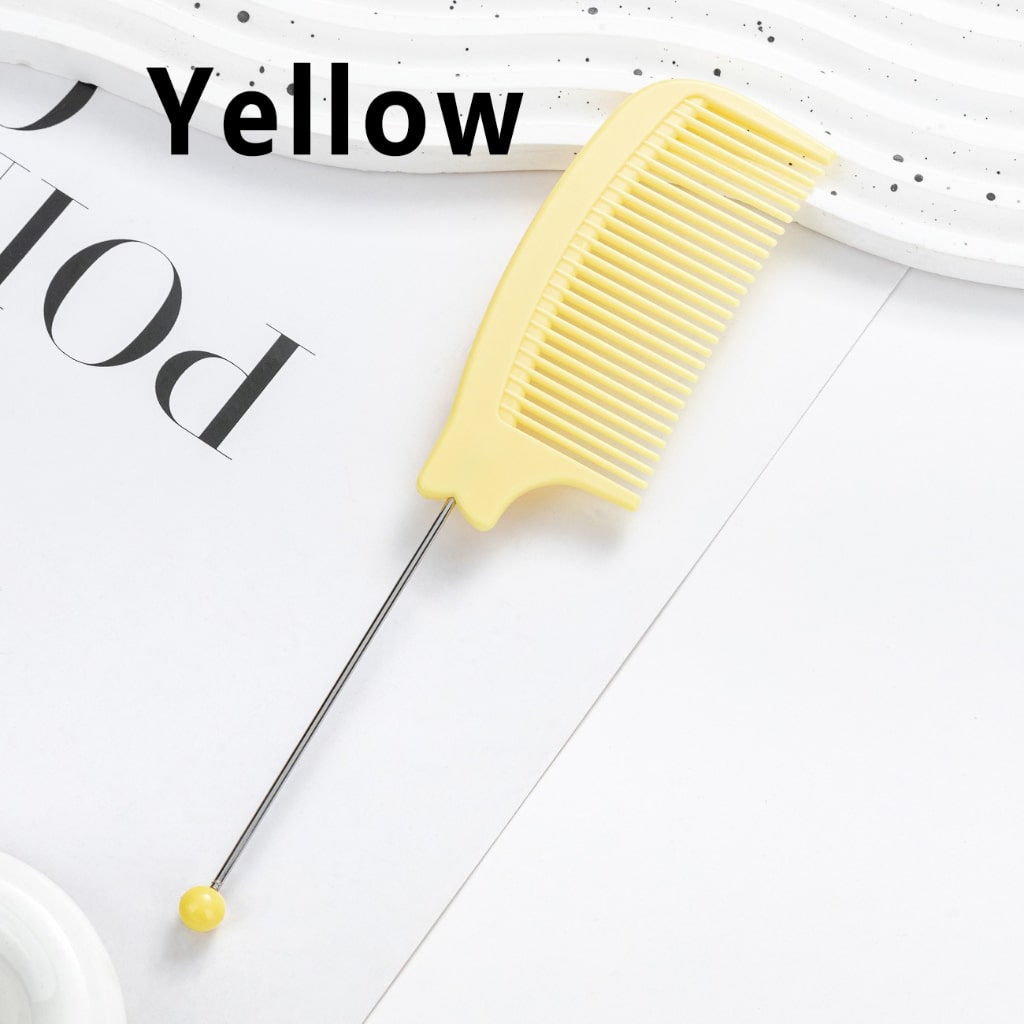 DIY Beadable Pointed-Tail Comb in Solid Color, 189MM Long