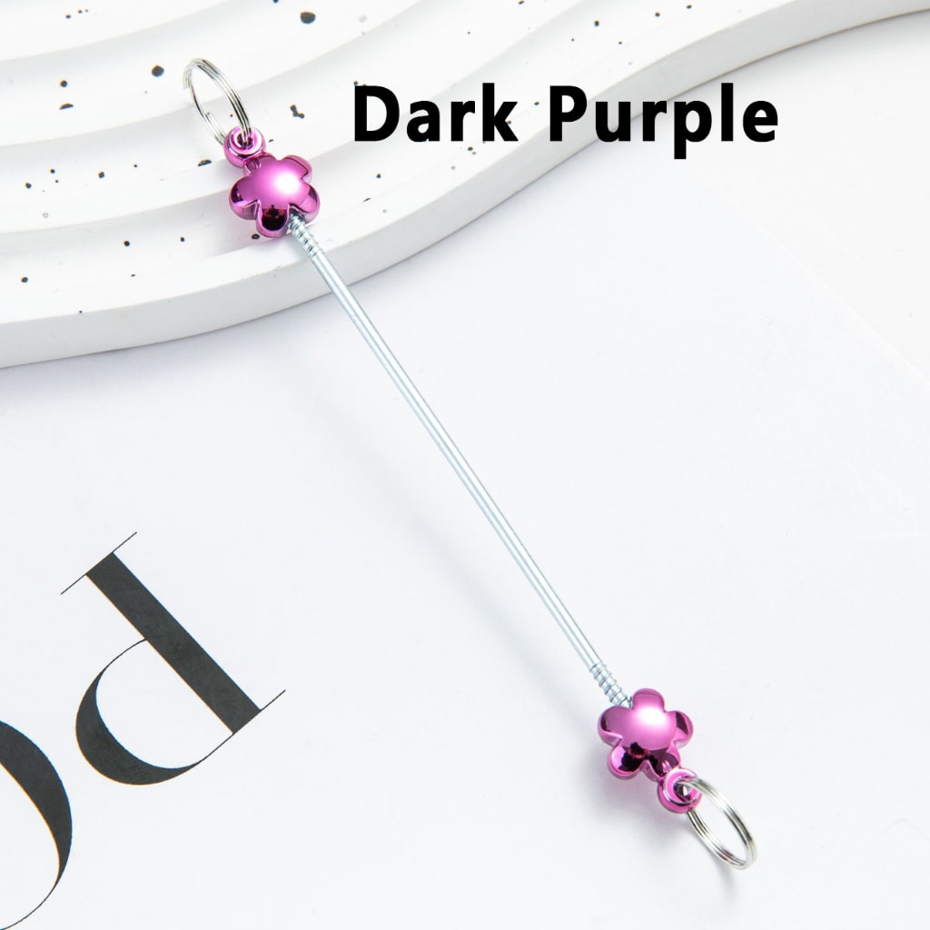 DIY Metal Beadable Keychain Bars with Flower Design for Keychain Accessories, Metallic Colors, 89MM