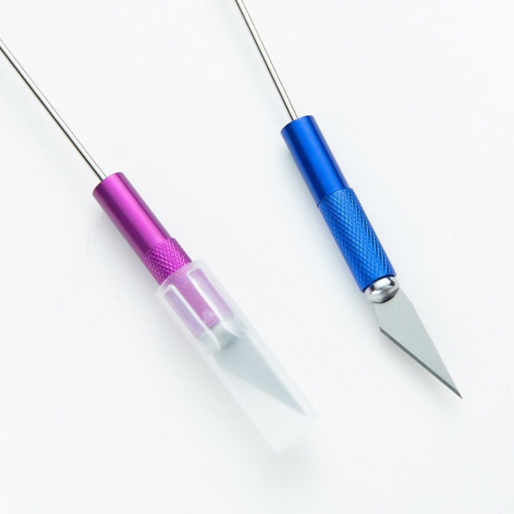 DIY Beadable Metal Engraving Knife in Solid Color, Multi-Functional Design, 179MM Long