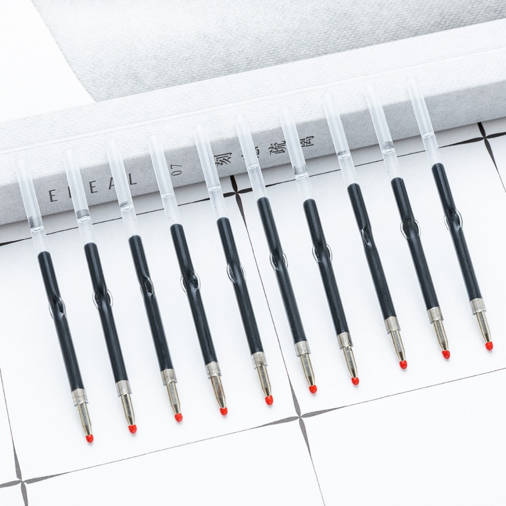 Red Blue Black 0.5MM Gel Pen Refills for Beadable Plastic Pens Gel Pens, 60MM, Please Read the Description