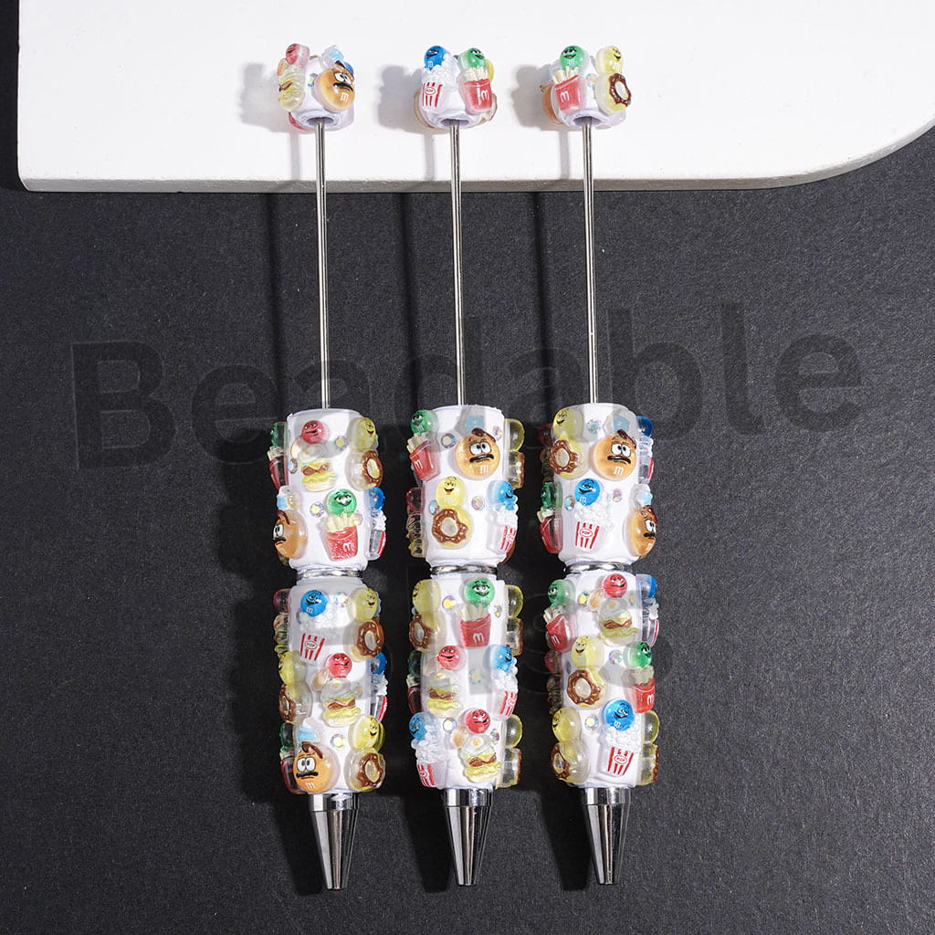 Candy French Fries Doughnuts Ice Cream Hamburgers Series Beadable Clay Pens