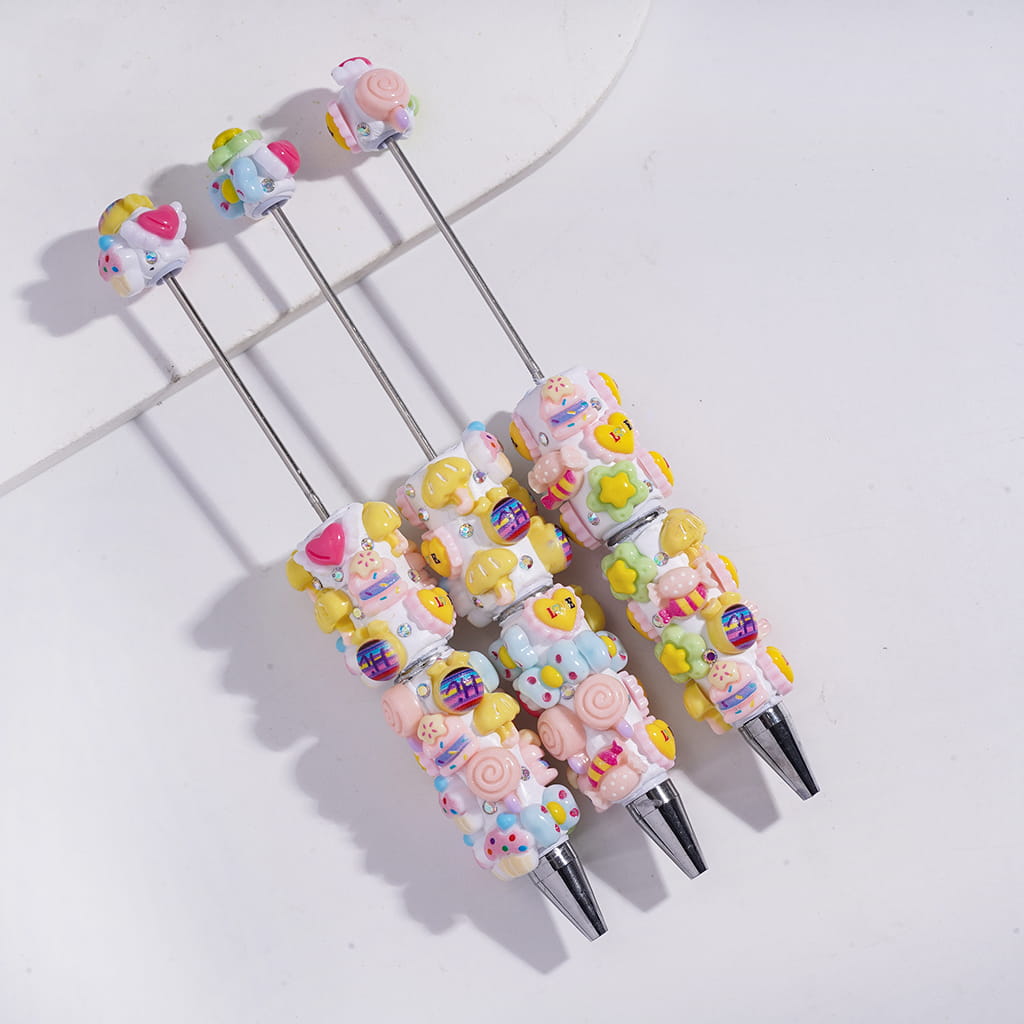 Cute Sweet Lollipop, Candy & Dessert Umbrella Series with AB Rhinestones Beadable Clay Pens