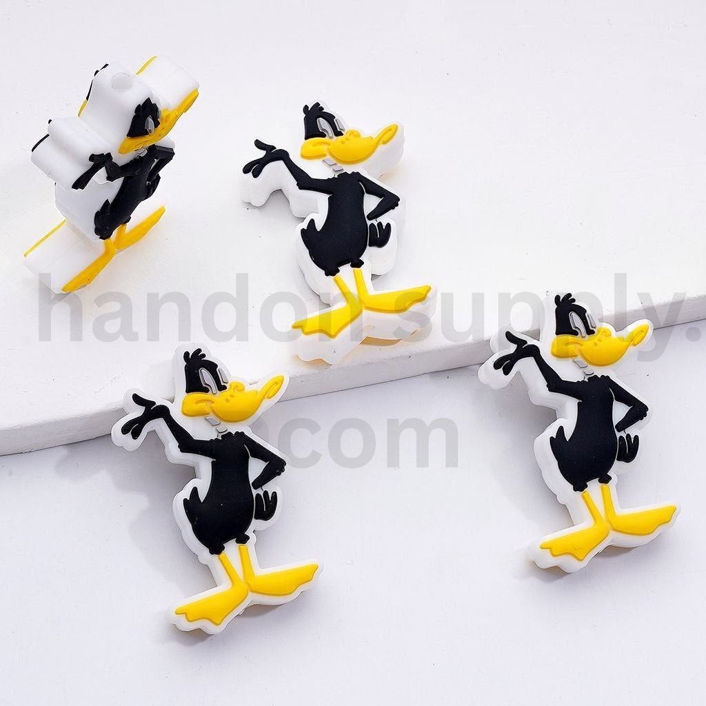 Cute Daffy Duck Inspired Character Silicone Focal Beads