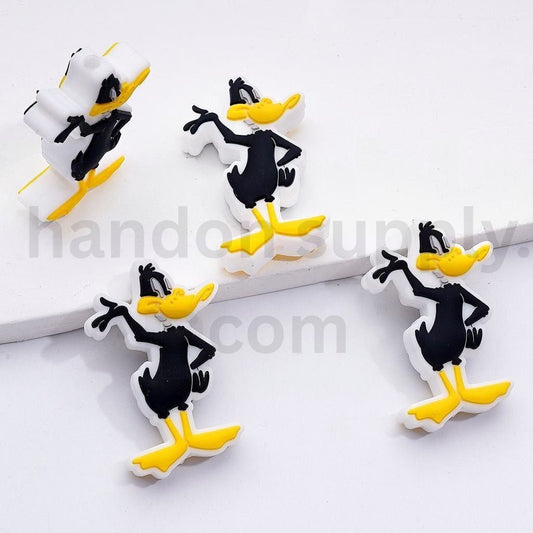 Cute Daffy Duck Inspired Character Silicone Focal Beads