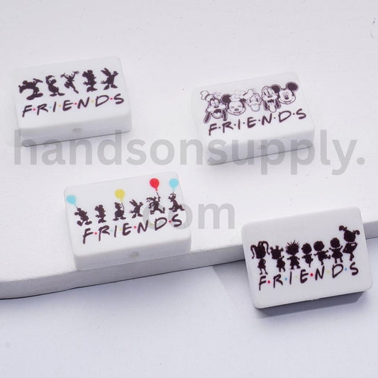 Disne-Inspired Family & Friends Characters, Silicone Focal Beads Random Mix