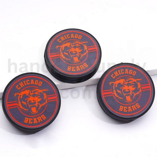 Chicag Bea USA America NF Football Round Silicone Beads