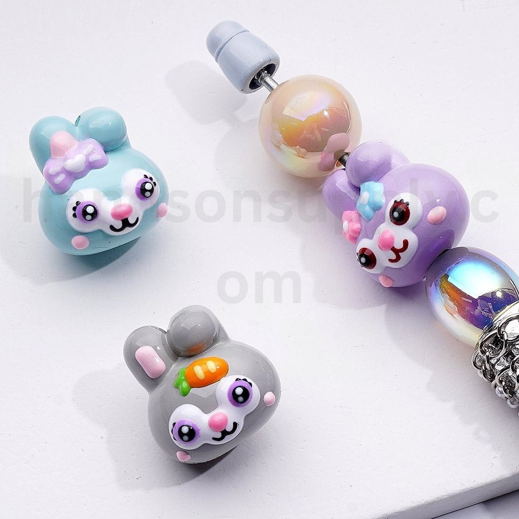 Cute My Melod Hand Painted Acrylic Beads Mix, 20MM