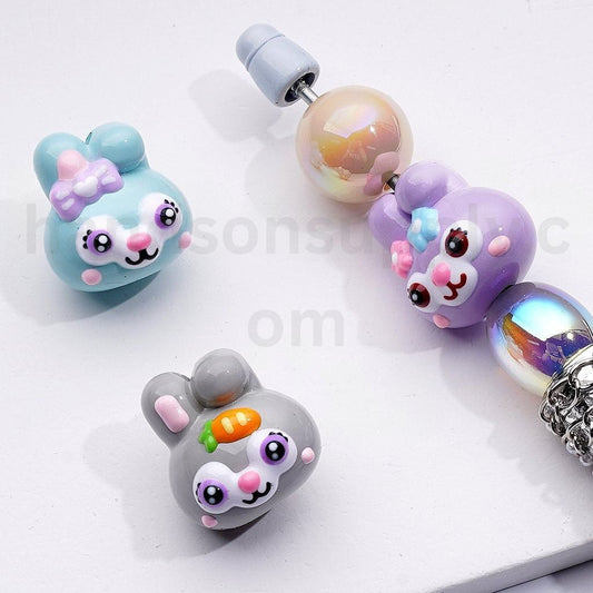 Cute My Melod Hand Painted Acrylic Beads Mix, 20MM