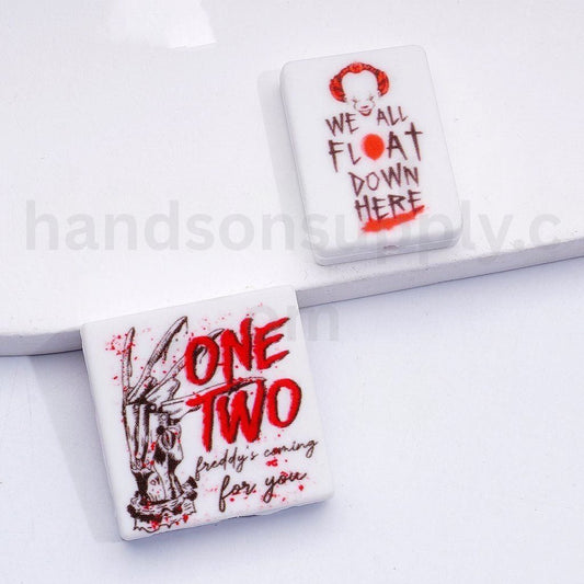 One Two Freddy Coming for You Inspired Silicone Focal Beads Random Design Mix