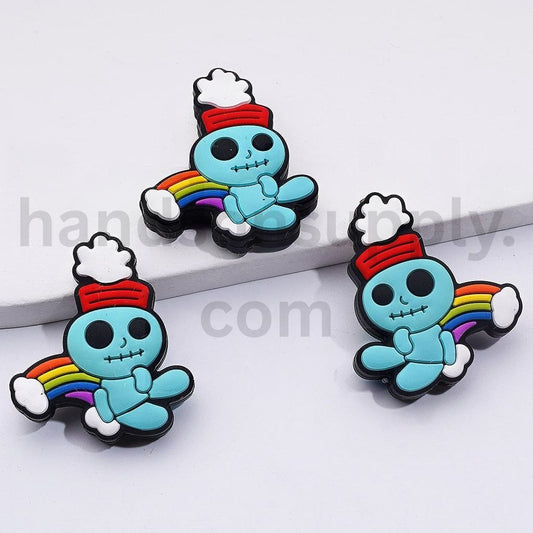 Cute Lil Stitc Doll in Scrum Style Silicone Focal Beads