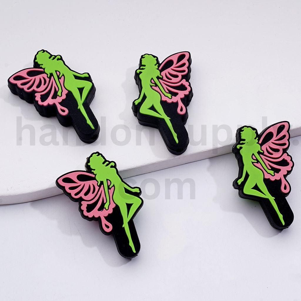Fairy with Wings Tinkerbell Cute Design Silicone Focal Beads