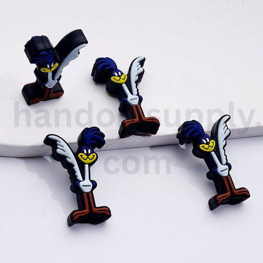 Cute Bird Silicone Focal Beads Road Runner Looney Tunes Design