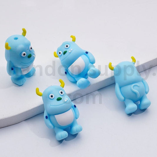 3D Cute Blue Monster University Sulley Silicone Focal Beads