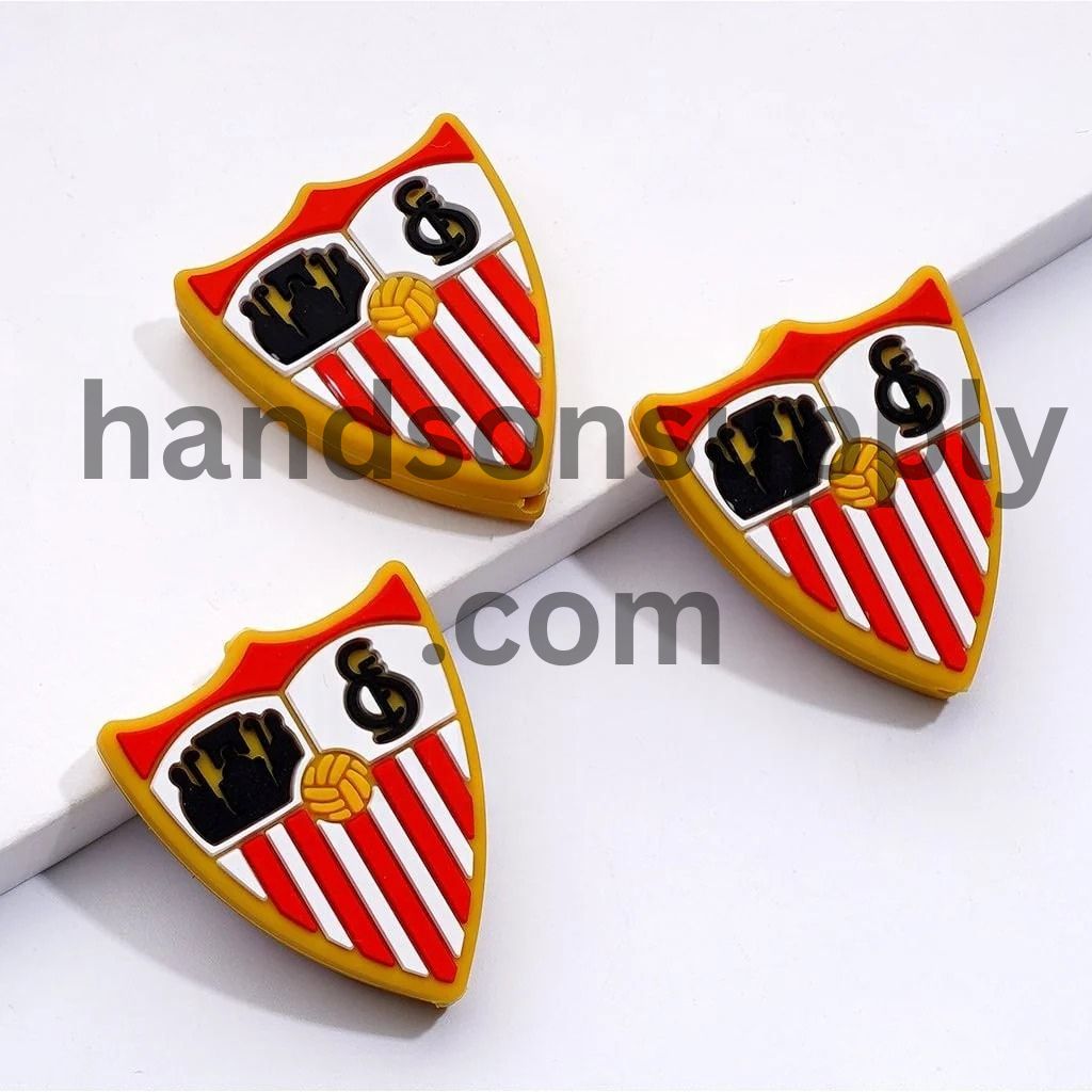 Lovely Sevil Football Soccer Club Spain Silicone Focal Beads