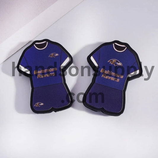 Baltimore Football Set Jersey Silicone Focal Beads