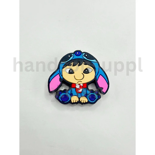 Cute Moli Character Wearing Blue Stitch Hat Silicone Focal Beads