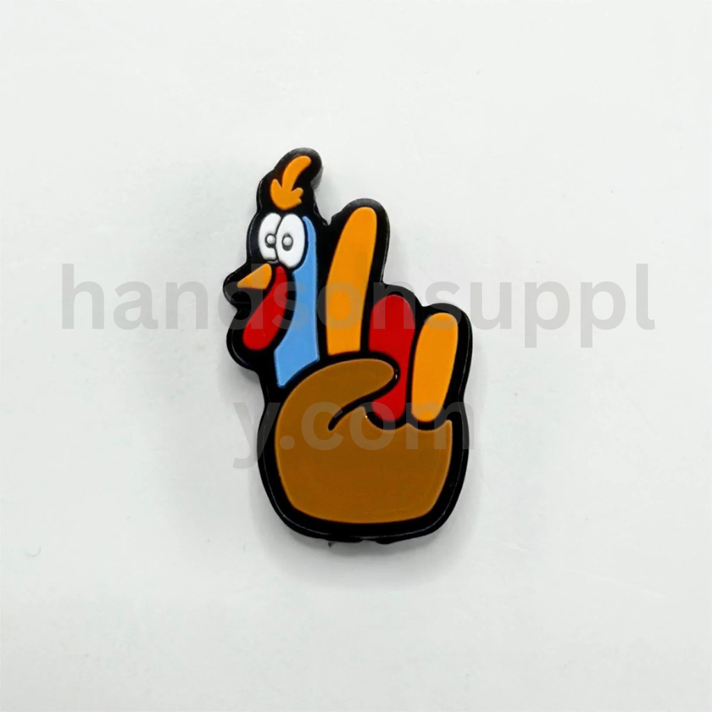 Turkey Design with Thanksgiving Theme Silicone Focal Beads