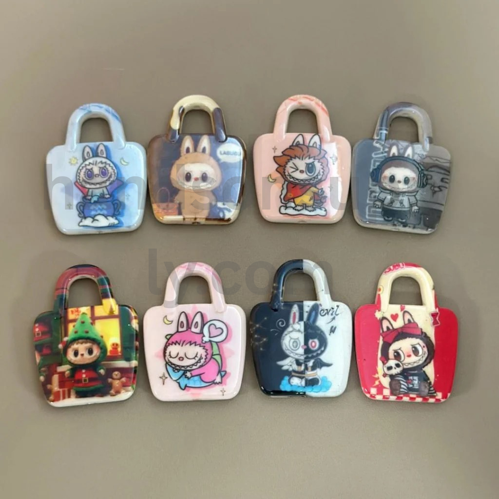 Monster Doll Handbag Design Cute Style 37x50MM Acrylic Beads