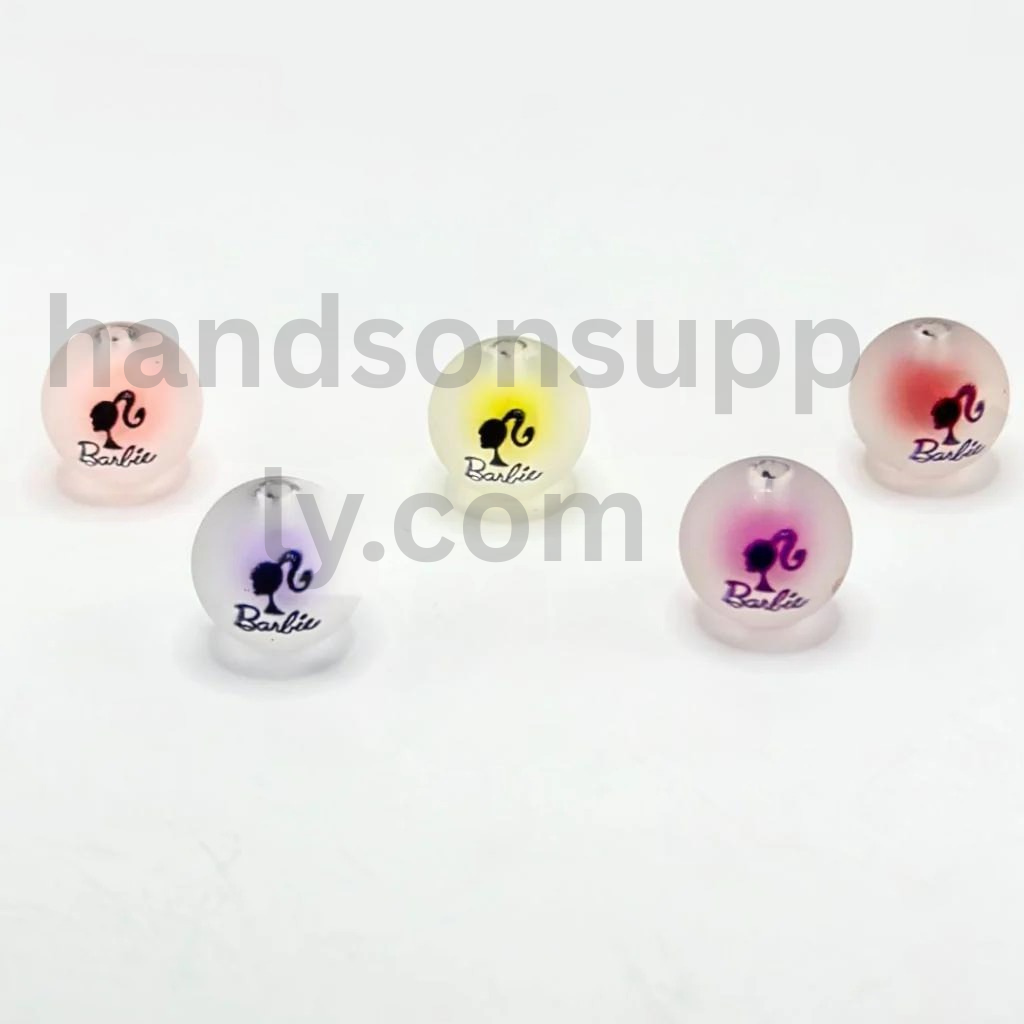Fashion Doll Theme Translucent Frosted Round 16MM Acrylic Beads with Inner Beads