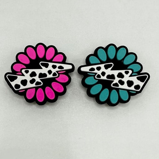 Thunder Beads with a Thunderbolt Shape, Silicone Focal Beads