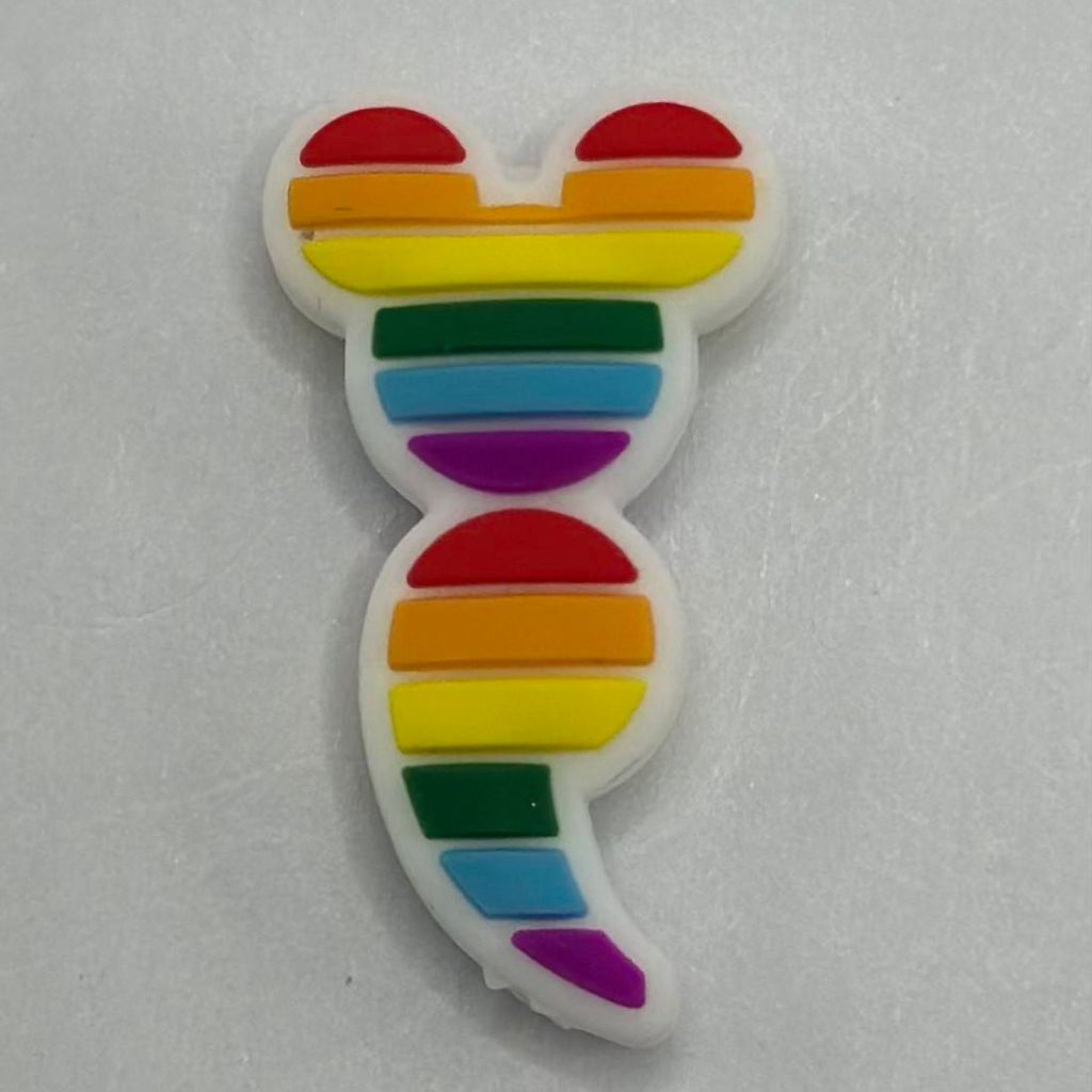 Mouse Rainbow Semicolon Cartoon Silicone Focal Beads