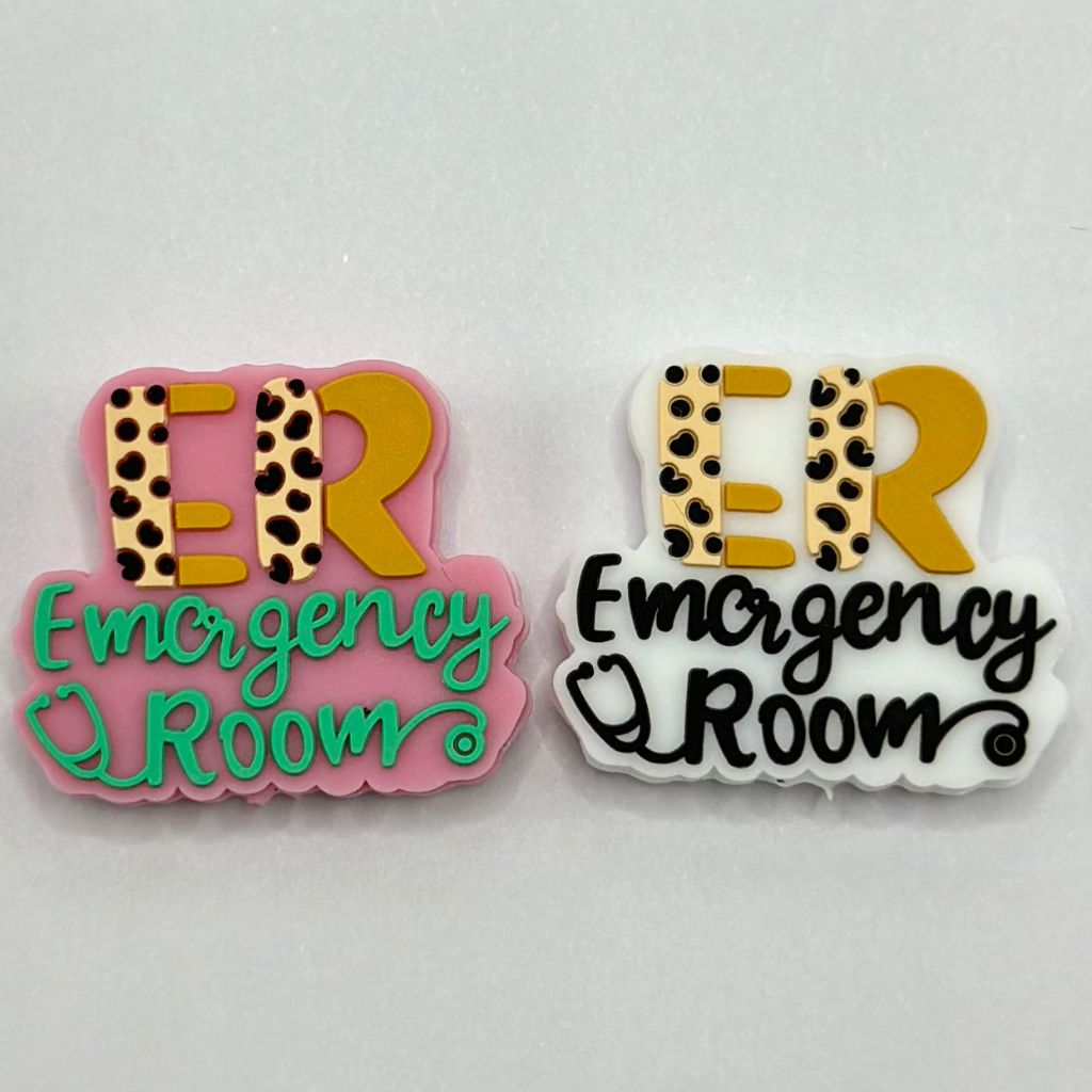 Medical Hospital Doctor Nurse ER Emergency Room Silicone Focal Beads, Random Mix